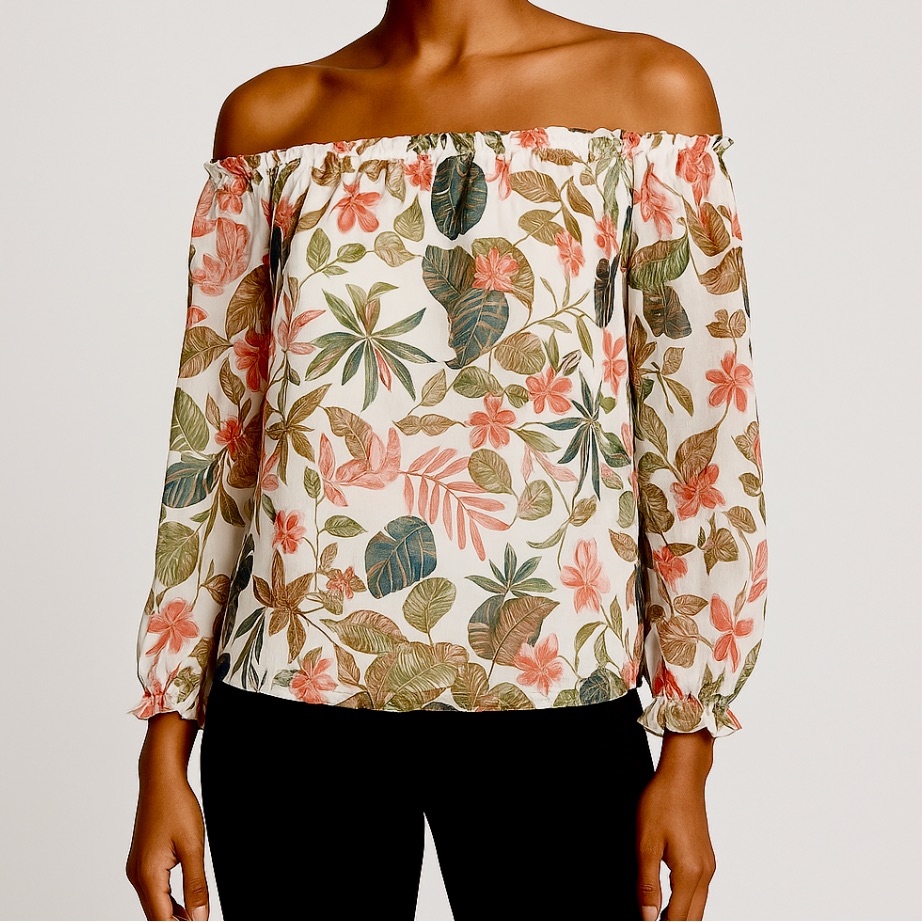 Drew Floral Off-Shoulder Blouse, New